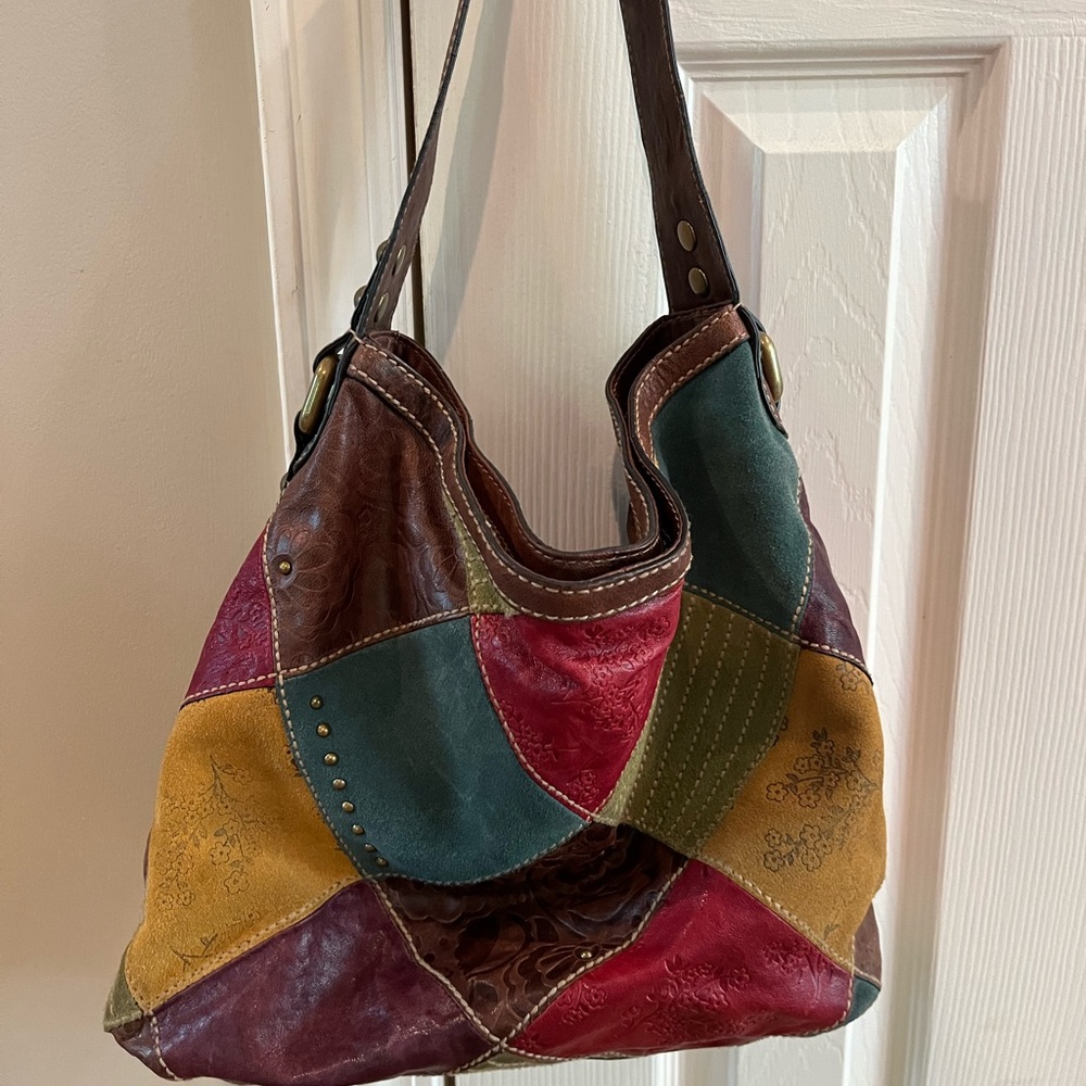 Fossil Shoulder Handbag, leather & Suede.
